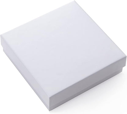 Jewelry Gift Boxes 40 Pack 3.5X3.5X1 Inch Cardboard Jewelry Boxes,Small Gift Boxes for Jewelry Earrings Necklaces Handmade Bangles Bracelets(White)
