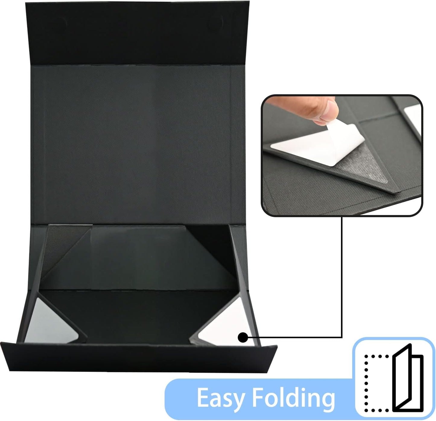 Gift Box 13.5''X10''X4'' Large Black Gifts Boxes with Magnetic Lids Luxury Gift Box for Groomsman Proposal Gifts Contains Card, Ribbon, Filler for Wedding, Christmas,Birthday Gift Packging