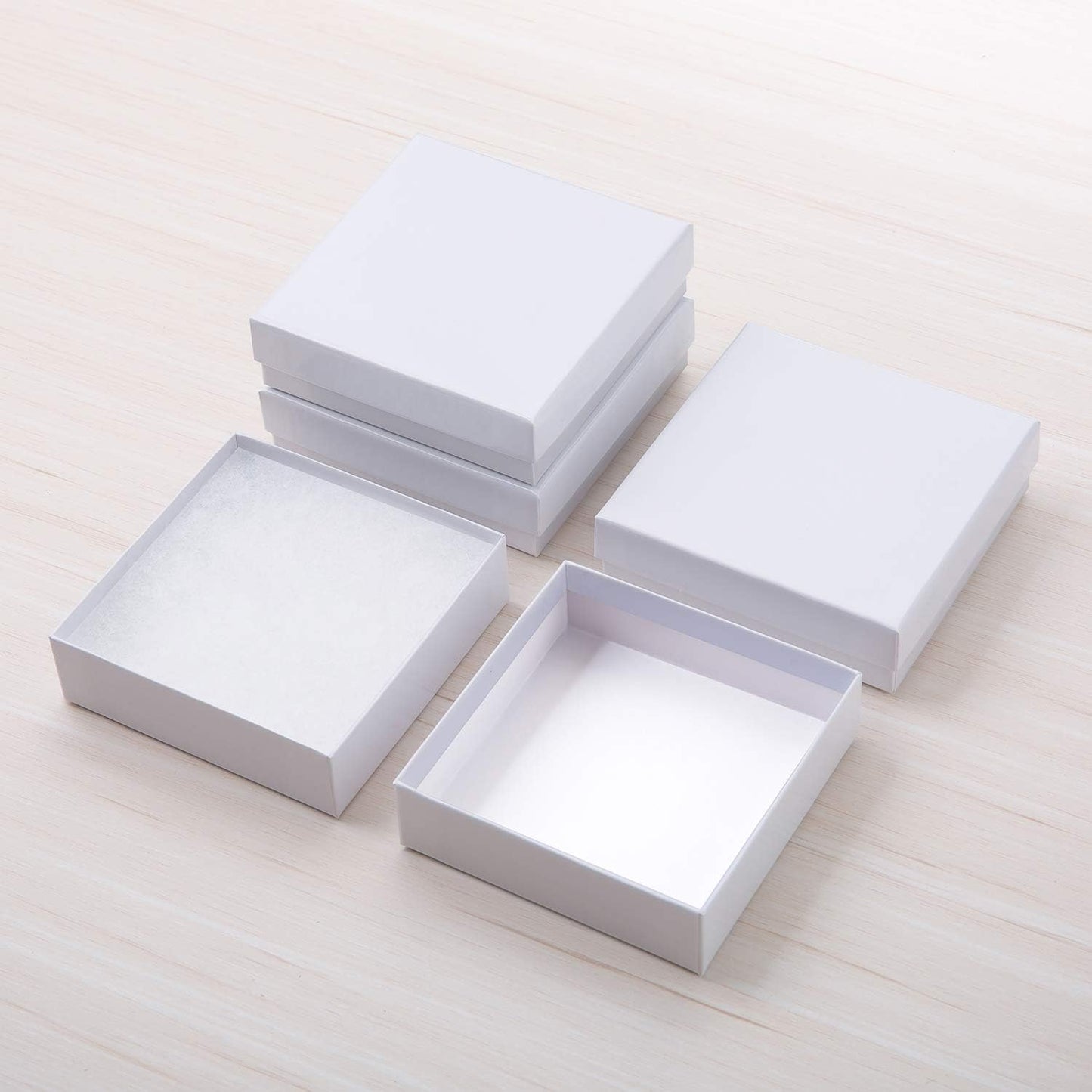 Jewelry Gift Boxes 40 Pack 3.5X3.5X1 Inch Cardboard Jewelry Boxes,Small Gift Boxes for Jewelry Earrings Necklaces Handmade Bangles Bracelets(White)