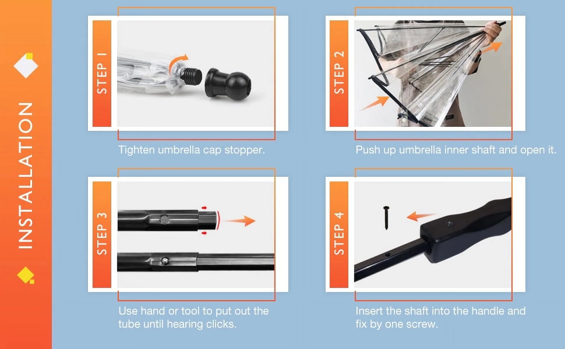 Dog Umbrella Adjustable Doggy Umbrella Chains Rainproof Snowproof for Puppy - Clear